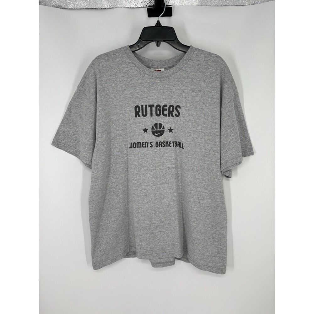Vintage 90s Y2K Nike Team Center Swoosh Rutgers‎ University Womens Basketball XL